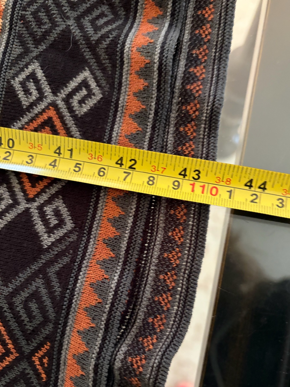 Peruvian Connection Black Midi Dress with Rust and Light Blue Accents - Picture 10 of 11